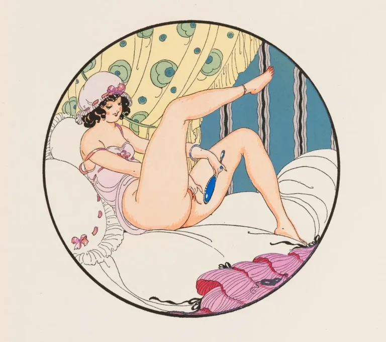Ilustración mujer con espejo